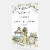 Islamitische bloemen Nikkah teken Acryl Bord (Hoek)