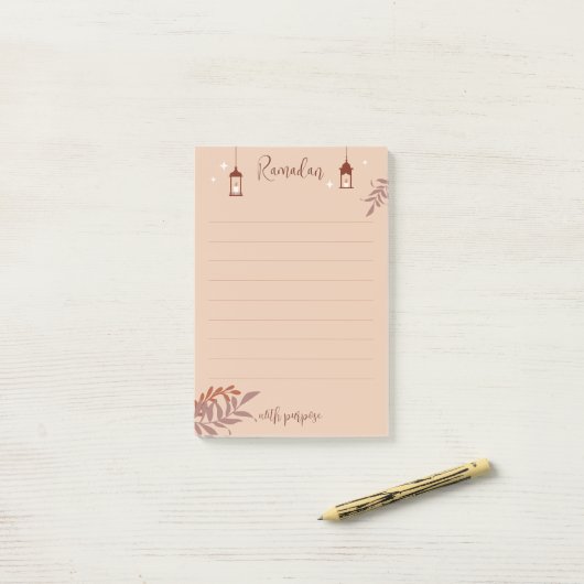 Islamitische Boho Ramadan Post-it® Notes (Op bureau)