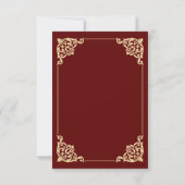 Islamitische Bourgogne Gouden Bruiloft Dank u Kaar Bedankkaart (Achterkant)
