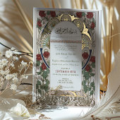 Islamitische Bourgondische bruiloft Art Nouveau Mu Folie Uitnodiging