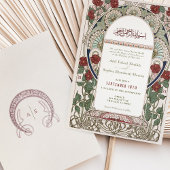Islamitische Bourgondische bruiloft Art Nouveau Mu Kaart