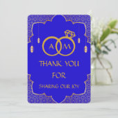 ISLAMITISCHE BRUILOFT DANK U KAART (Staand voorkant)