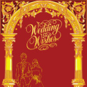 Islamitische bruiloft groeten en wensen gefelicite bedankkaart