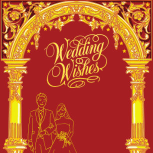 Islamitische bruiloft groeten en wensen gefelicite bedankkaart