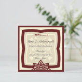 Islamitische bruiloft Katb Kitab verloving uitnodi Kaart (Staand voorkant)