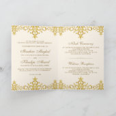 Islamitische bruiloft rond crème en gouden olievle (Binnen)