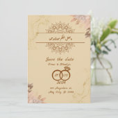 Islamitische bruiloft save the date (Staand voorkant)