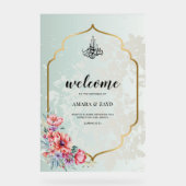 Islamitische bruiloft Welkom Acryl Teken - Goud Li Acryl Bord (Voorkant)