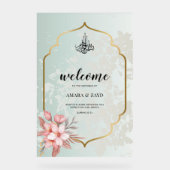 Islamitische bruiloft Welkom Acryl Teken - Goud Li Acryl Bord (Voorkant)