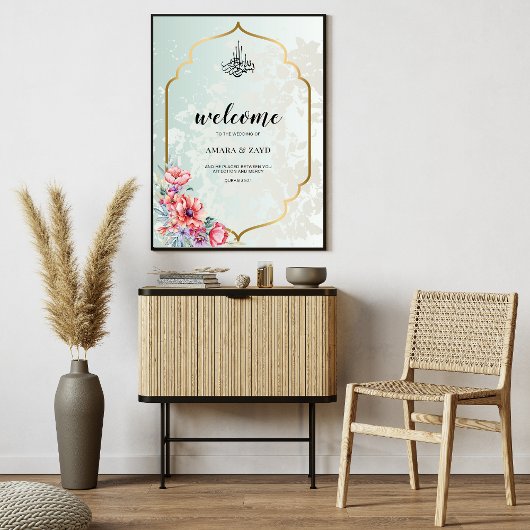 Islamitische bruiloft Welkom Acryl Teken - Goud Li Acryl Bord