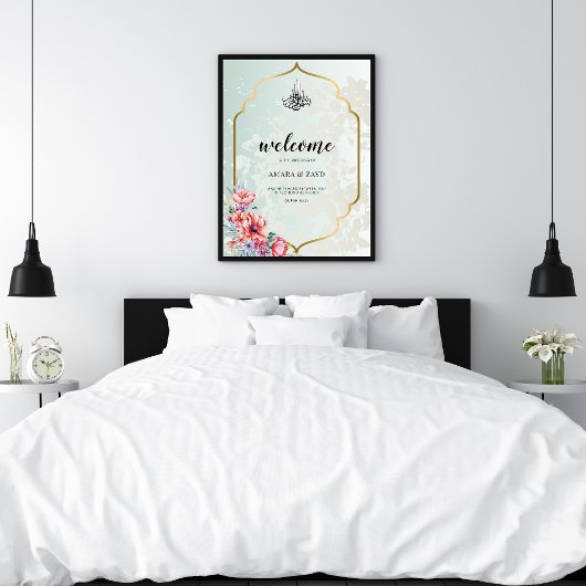 Islamitische bruiloft Welkom Acryl Teken - Goud Li Acryl Bord