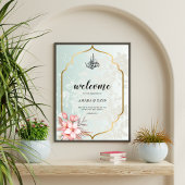 Islamitische bruiloft Welkom Acryl Teken - Goud Li Acryl Bord