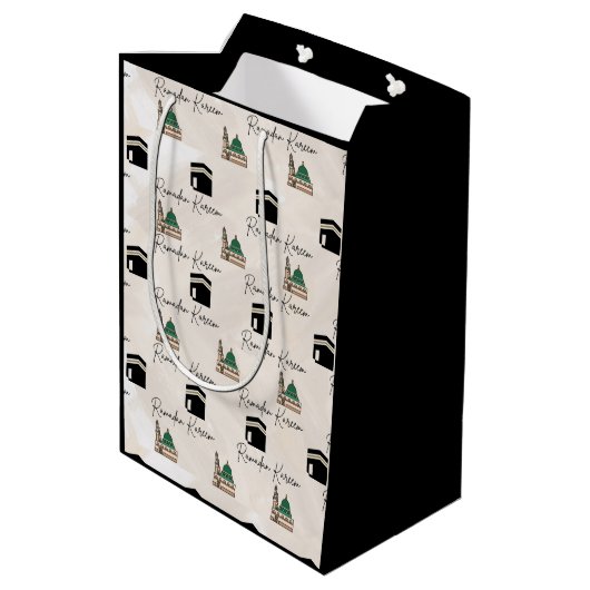 Islamitische cadeautasjes | Eid, Ramadan Kareem Medium Cadeauzakje (Achterkant Gekanteld)