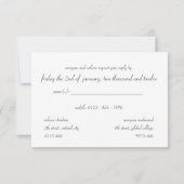 Islamitische Damascus bruiloft engagement islamiti RSVP Kaartje (Achterkant)