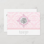 Islamitische Damascus bruiloft verloving islamitis RSVP Kaartje (Voorkant / Achterkant)