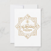 Islamitische Decoratie Ramadan Kareem Bedankkaart (Achterkant)