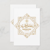 Islamitische Decoratie Ramadan Kareem Bedankkaart (Voorkant / Achterkant)