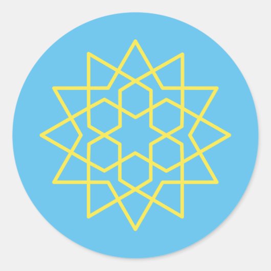 Islamitische decoratie ronde sticker (Voorkant)