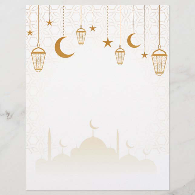 Islamitische decoratieve achtergrond Letterhead Briefhoofd (Voorkant)