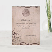 Islamitische  dua gefeliciteerd trouwkaart kaart (Voorkant)