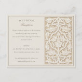 Islamitische Elegantie Bruiloft Receptie Uitnodigi Informatiekaartje (Voorkant)