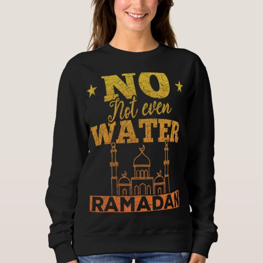 Islamitische Fasting Islam niet eens water Ramadan Trui (Voorkant)