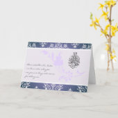 Islamitische felicitaties voor de bruiloft damaska kaart (Gele Bloem)