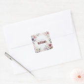Islamitische Floral Arabische kalligrafie Ramadan  Vierkante Sticker (Envelop)