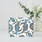 Islamitische Floral Ceramic Tile #1 Briefkaart (Staand voorkant)