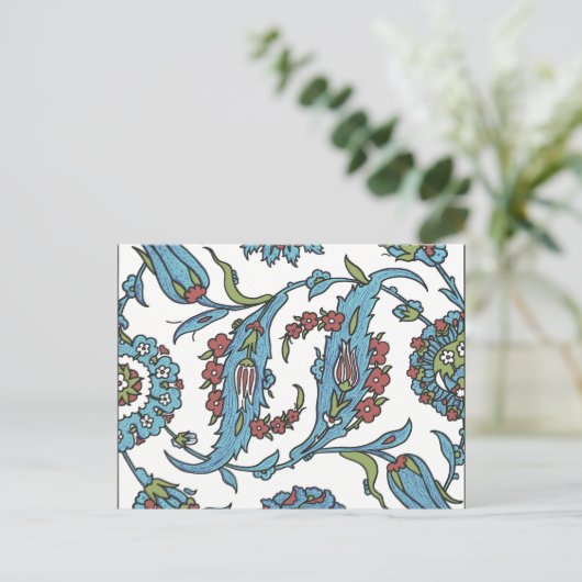 Islamitische Floral Ceramic Tile #1 Briefkaart (Staand voorkant)