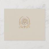 Islamitische Floral Elegance RSVP-kaart Informatiekaartje (Achterkant)