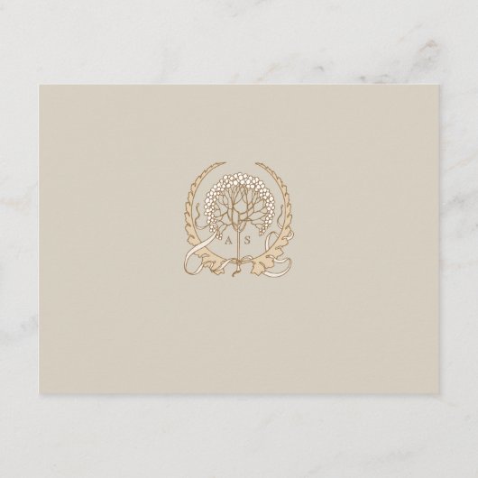 Islamitische Floral Elegance RSVP-kaart Informatiekaartje (Achterkant)