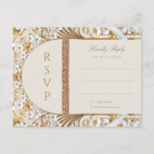 Islamitische Floral Elegance RSVP-kaart Informatiekaartje (Voorkant)
