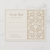 Islamitische Floral Elegance RSVP-kaart Informatiekaartje (Voorkant)