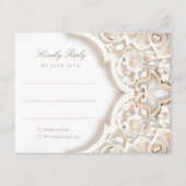 Islamitische Floral Elegance RSVP-kaart Informatiekaartje (Voorkant)