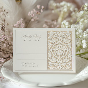 Islamitische Floral Elegance RSVP-kaart Informatiekaartje