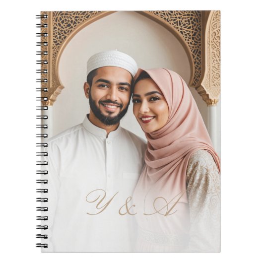 Islamitische foto elegante Wedding Planner Notitieboek (Voorkant)