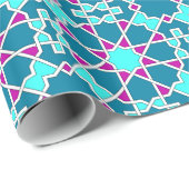 Islamitische geometrische patronen cadeaupapier (Rol Hoek)