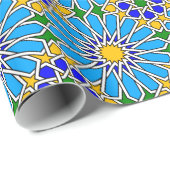 Islamitische geometrische patronen cadeaupapier (Rol Hoek)