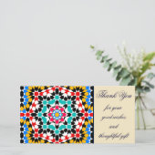 Islamitische geometrische patronen dank je Fotokaa Bedankkaart (Staand voorkant)