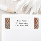 Islamitische geometrische patronen retouradreslabe etiket (Insitu)