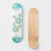Islamitische geometrische patroon in turquoise ska persoonlijk skateboard (Voorkant)