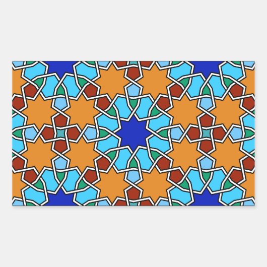 Islamitische geometrische patroon sticker (Voorkant)