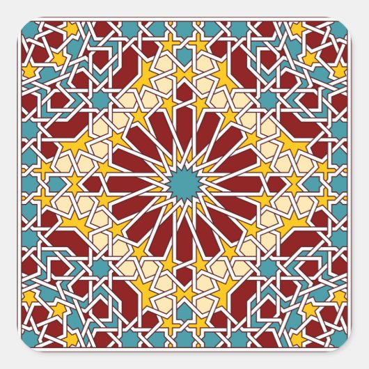 Islamitische geometrische patroon sticker (Voorkant)
