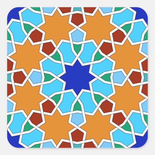 Islamitische geometrische patroon sticker (Voorkant)