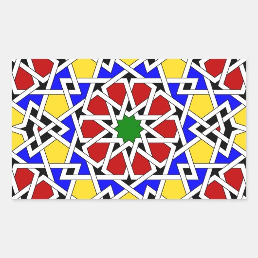 Islamitische geometrische patroon sticker (Voorkant)