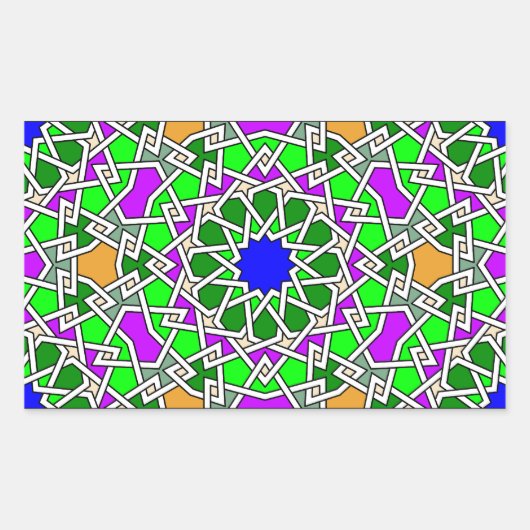 Islamitische geometrische patroon sticker (Voorkant)