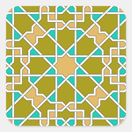 Islamitische geometrische patroon sticker (Voorkant)