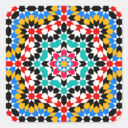 Islamitische geometrische patroon sticker (Voorkant)