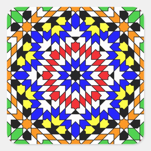 Islamitische geometrische patroon sticker (Voorkant)